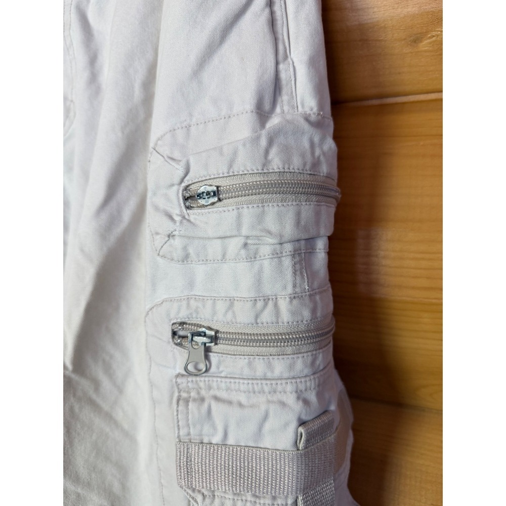 Vtg Industrial Rags Hardwear Cargo Zip Off Pants Men's Sz 29 Off White 90s - Picture 4 of 7